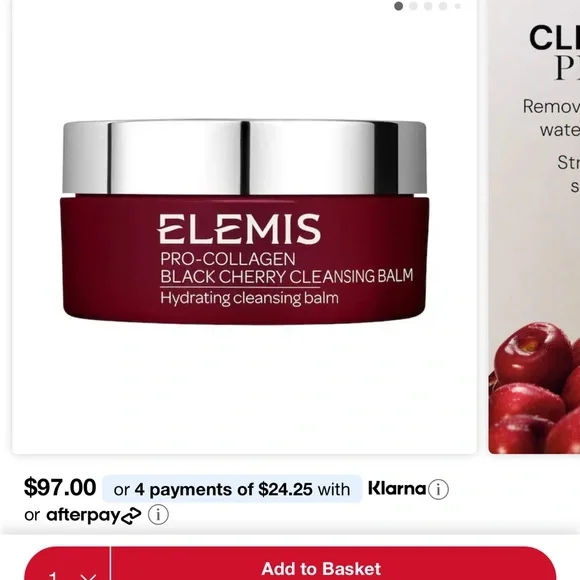 ELEMIS Pro-Collagen Cherry Cleansing Balm, 2 available, New, $30 each or 2/$50 - Picture 2 of 5